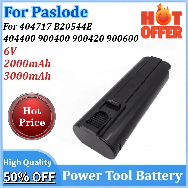 

6V 2000mAh/3000mAh Newly upgraded Replacement Power Tool Battery for Paslode B20544E 404717 BCPAS-404717 Rechargeable Battery