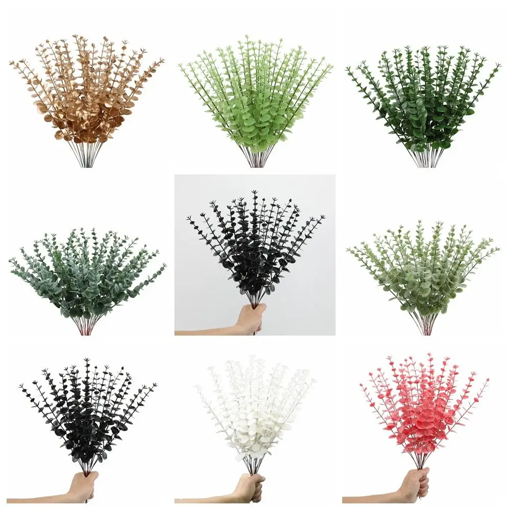 

10Pcs/set Multicolor Plastic Artificial Eucalyptus Leaf Simulation Eucalyptus Fake Eucalyptus Plants Do Not Fade Party