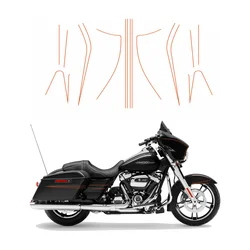 Nadel streifen Aufkleber Set mit 9 Vinyl-Aufklebern für Harley Touring Ultra Electra Glide Street Glide 2014 bis 2023