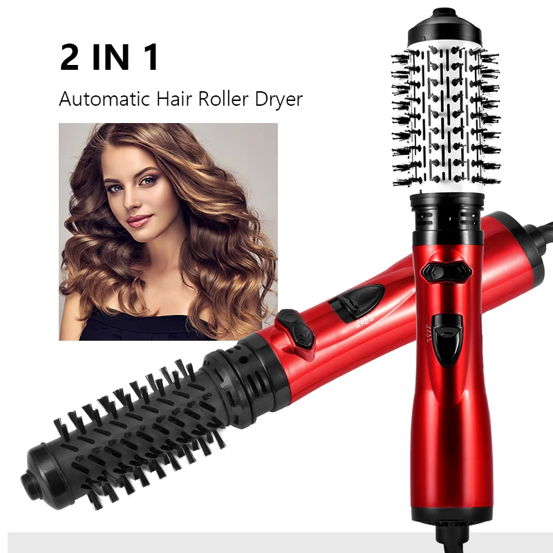 

Electric Rotating Negative Ion Hair Dryer Brush 2 In 1 Round Hot Air Spin Brush Set Volumizer Blow Dryer Brush With 2 Brushes