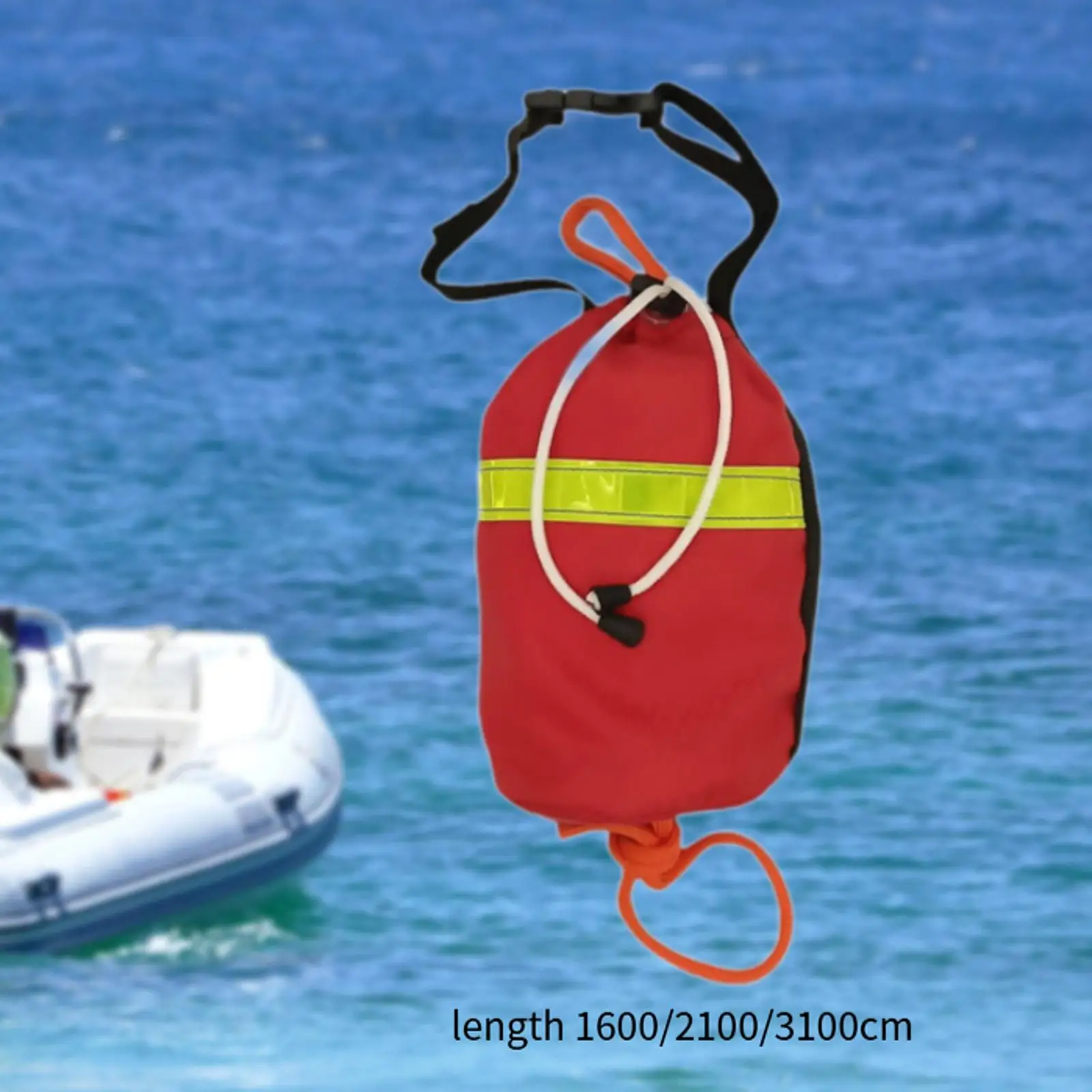 Float Rope Rescue Rope Throw Bag Multipurpose Marine Rope Portable Boat Rope Rescue Throw Bag for Swimming Kayaking Canoeing