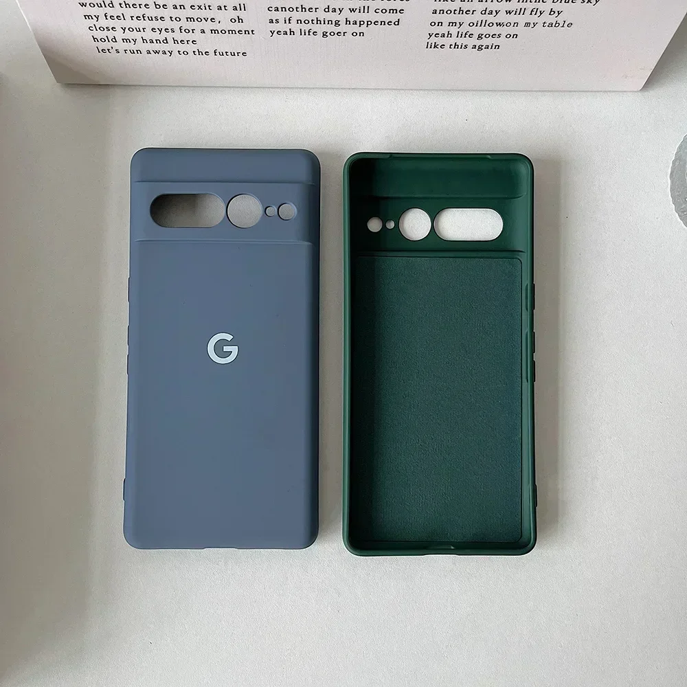 Capa traseira suave de silicone sedoso para google pixel, escudo protetor, à prova de choque, escudo para 8, 8Pro, 8a, 7, 7Pro, 7a, 6, 6Pro, 6a