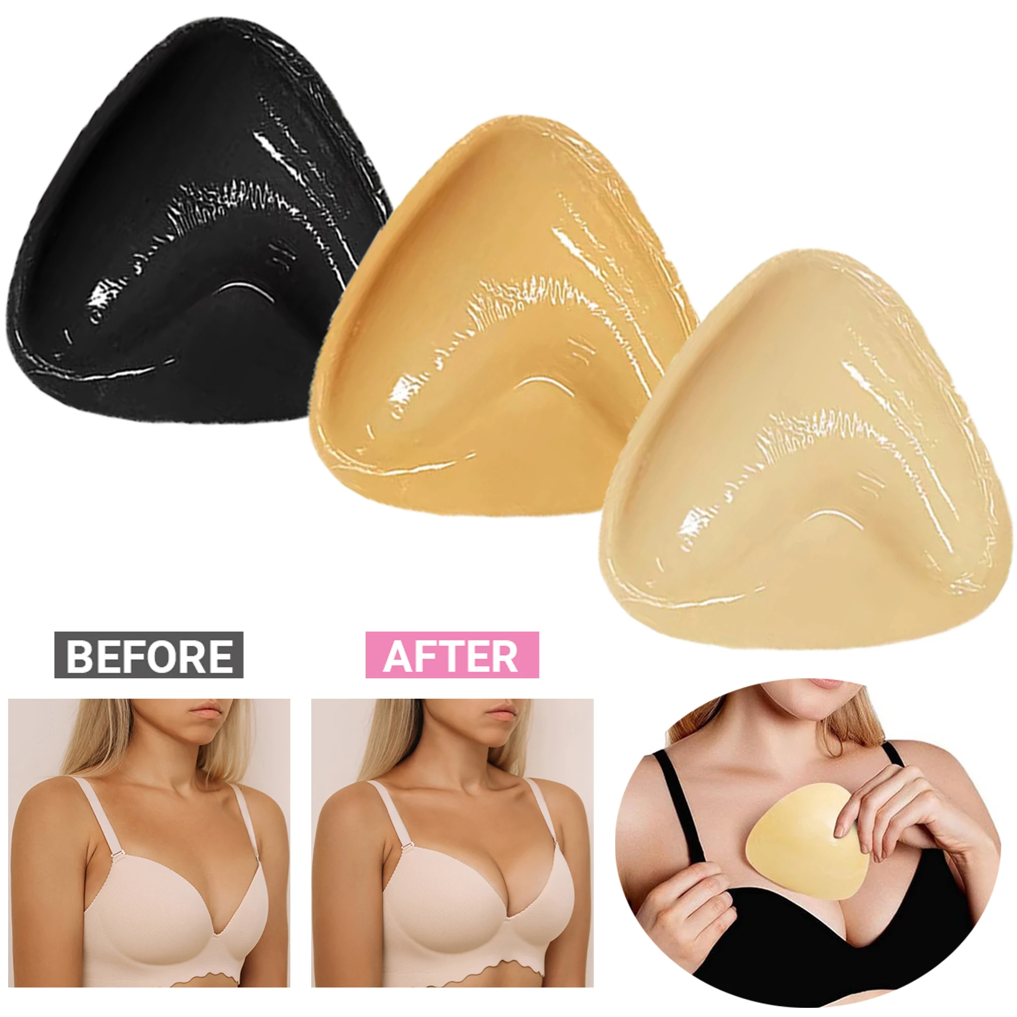 حمالة صدر لاصقة مزدوجة الجوانب، شريط رفع الثدي، معززات قابلة لإعادة الاستخدام، وسادات الكأس لفستان ملابس السباحة البيكيني
