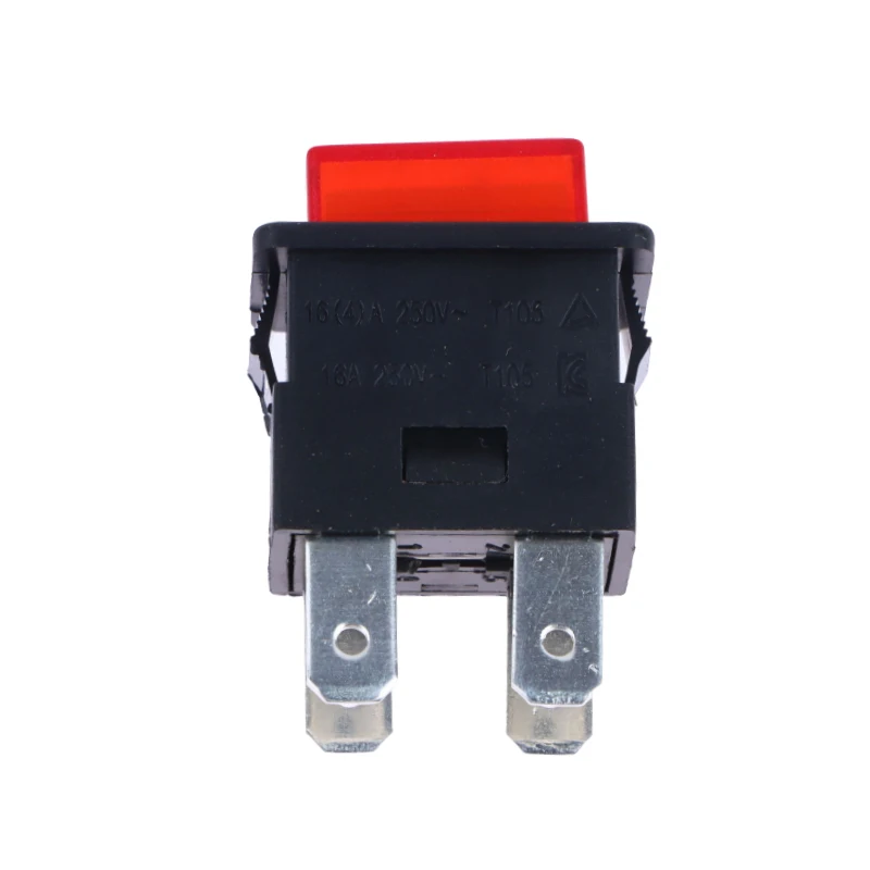 1pc 16A 250V 4 Pins Self-Lock On Off Push Button Rocker Switch With Light PS21-16 Heater Electrical Touch Switch