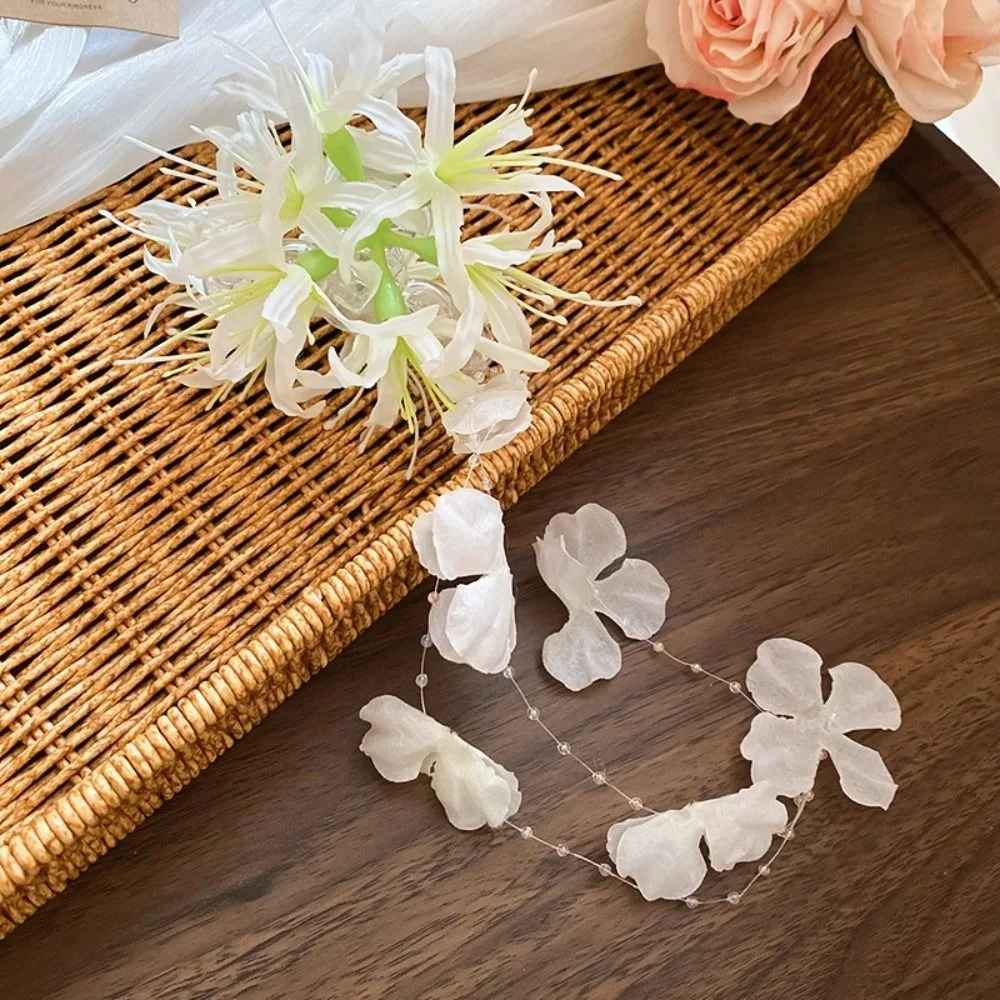 

Fashion Elegant Flower Tassel Hair Claw Luxury Sweet Flower Hair Shark Clip Fairy Exquisite Bridal Headwear Girls