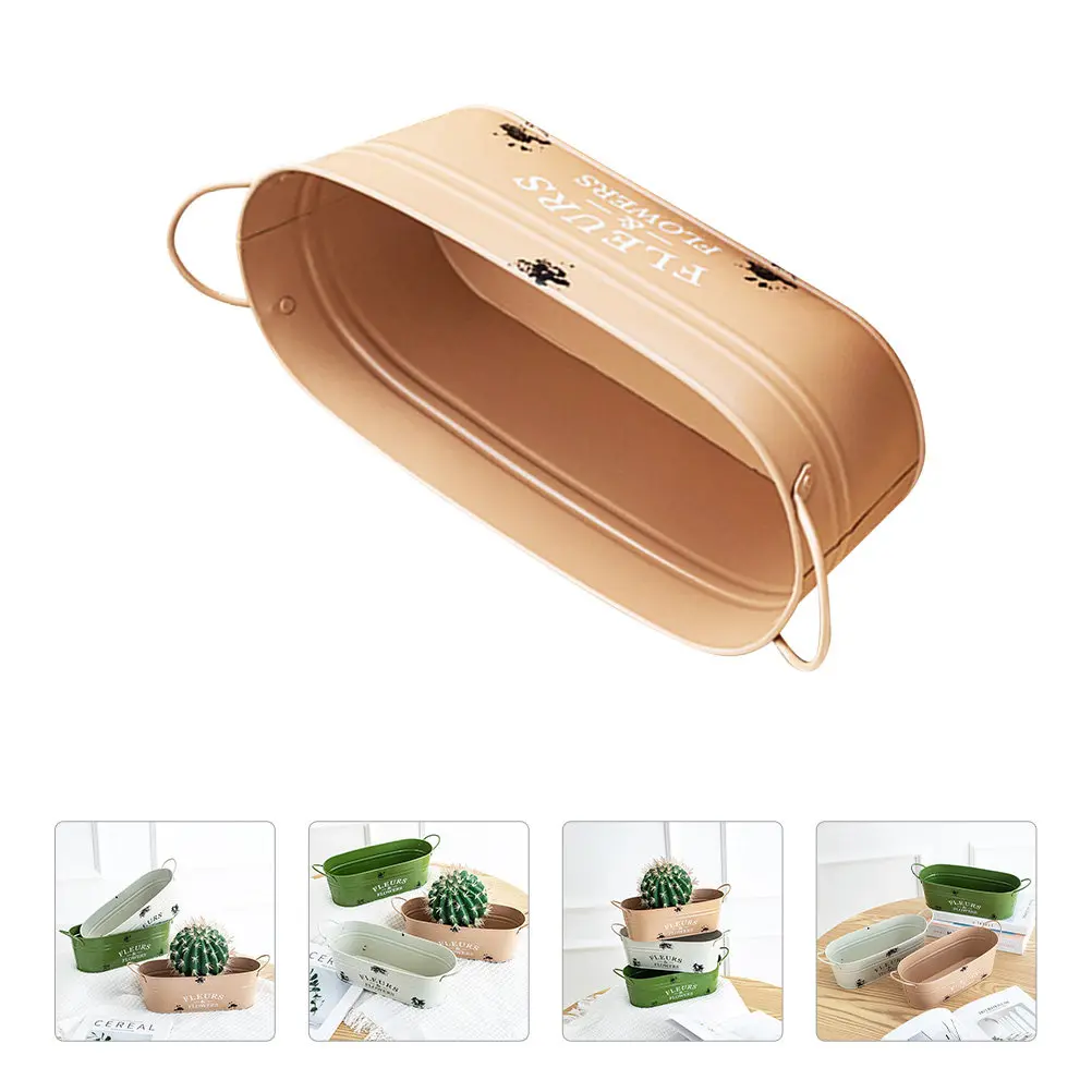 

2 шт. железных цветочных горшков в винтажном стиле, металлические кашпо, легкие и прочные, для небольших растений, суккулентов, декора сада, балкона, гостиной