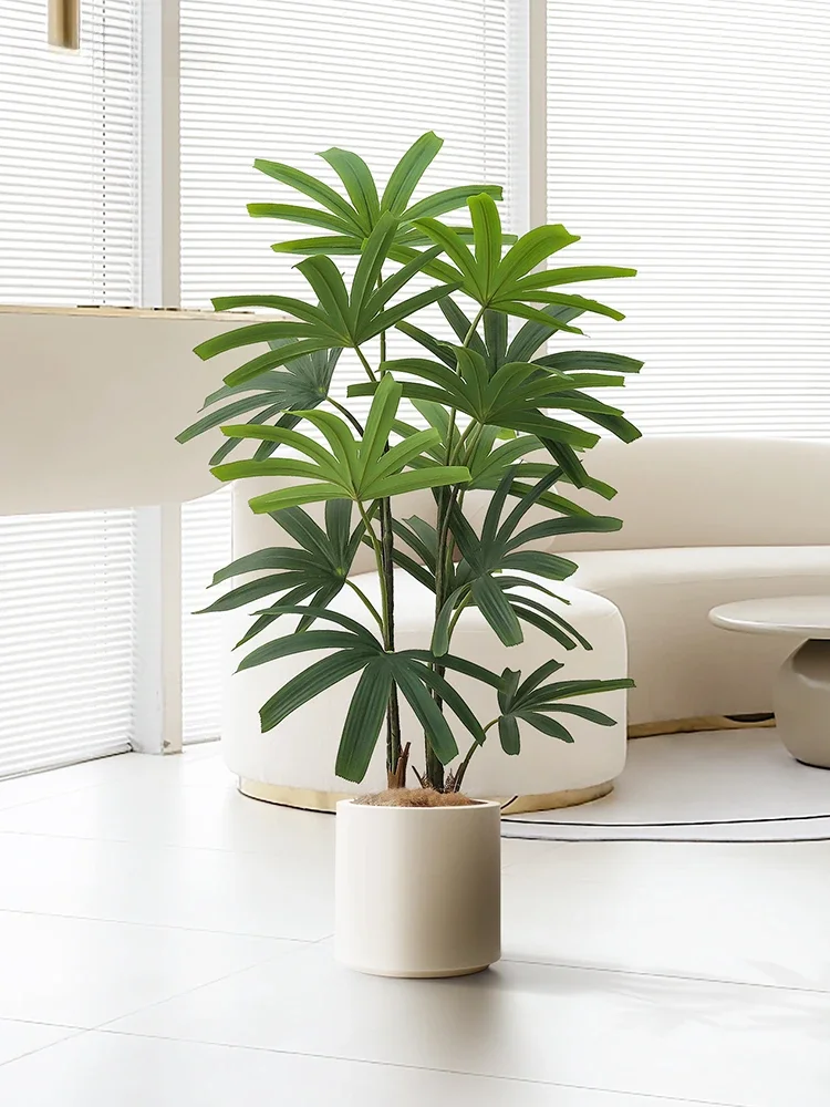 Simulation Green Plant for Landscape Decoration, Artificial Plant, Fake Pot, Palm, Bamboo, Pot, Fake, Indoor, Window