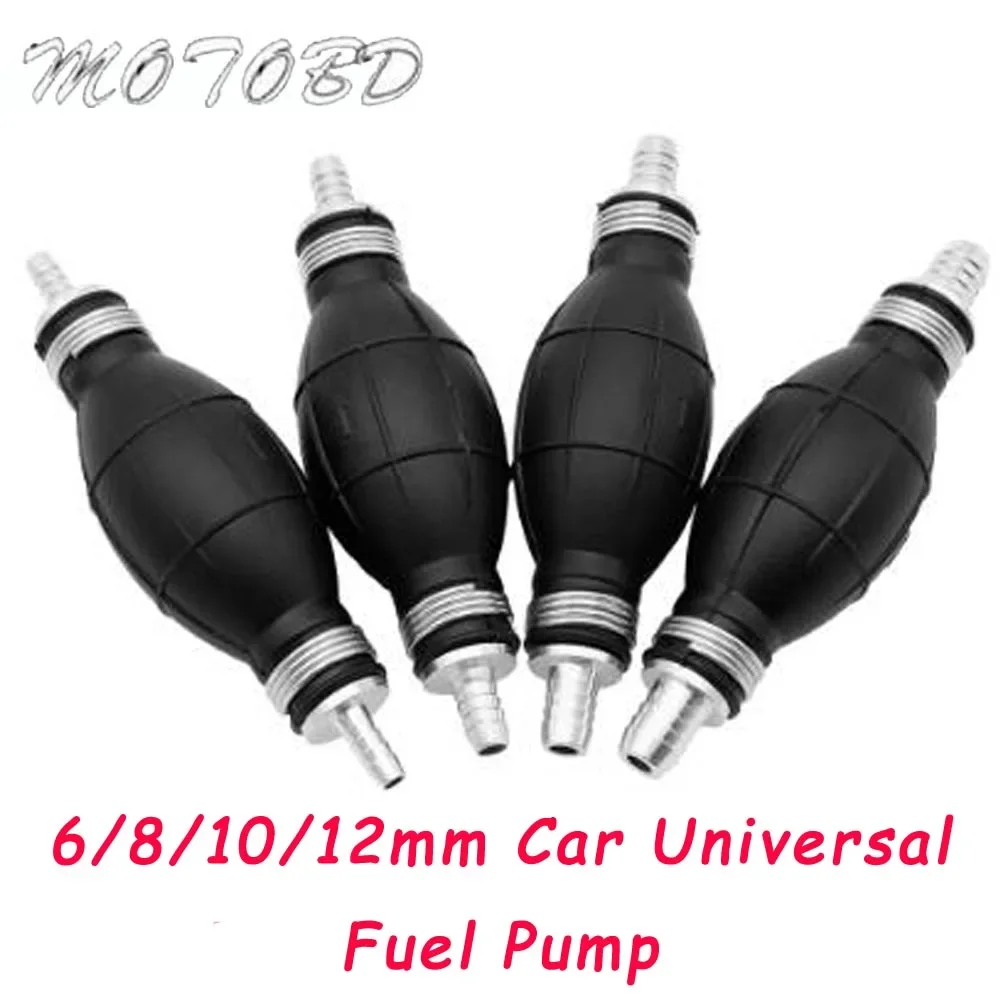 

NEW 6/8/10/12mm Car Universal Fuel Pump Rubber Manual Transfer Liquid Gasoline Petrol Diesel Hand Primer Bulb Tube Aluminum