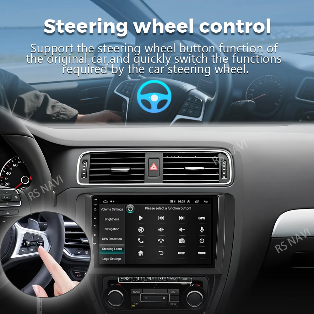 Android 16 For VW Volkswagen Jetta 6 MK6 2011 - 2018 2K QLED Android Car Radio Multimedia Video Player GPS Stereo CarPlay