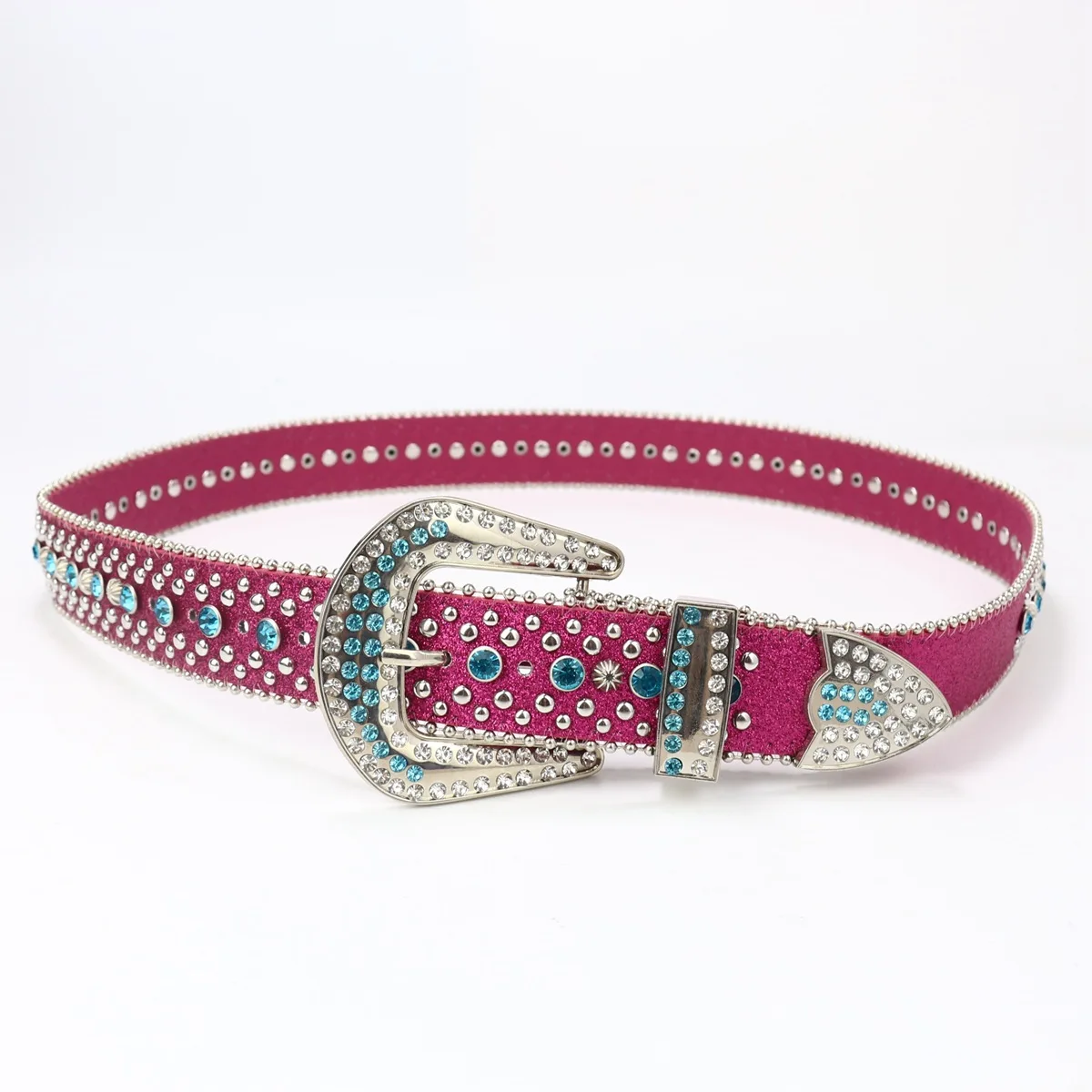 เข็มขัดอะคริลิกประดับเพชรสำหรับผู้หญิง ลายเพ้นท์มุกประกายน้ำ ดีไซน์โดดเด่น เครื่องประดับแฟชั่นสำหรับสุภาพสตรี