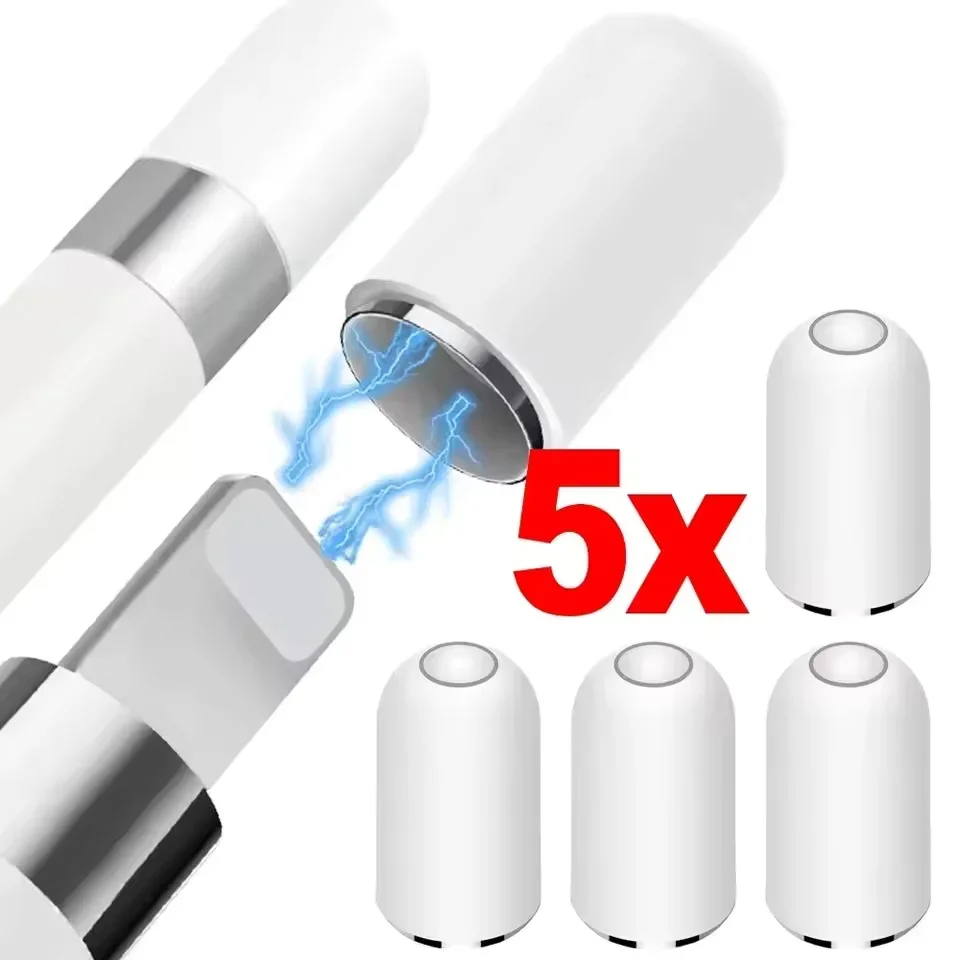 

1-5PCS Magnetic Pencil Caps for Apple Pencil 1 Stylus Protector Cover Replacement Magnet Tablet Pen Cap for Apple Pencil Pen Cap