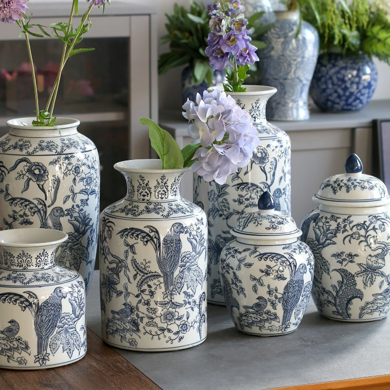 

Ceramic vase, retro hydroponic flower arrangement, living room decoration