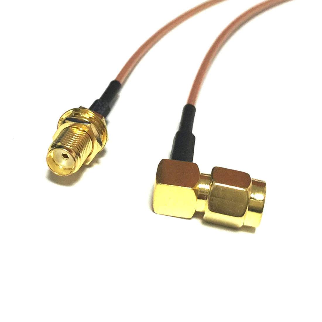 Cabo de Extensão Modem, SMA Masculino Plug, Interruptor de ângulo direito, SMA Feminino Jack Porca, RF Pigtial, RG178, 15 centímetros 6"