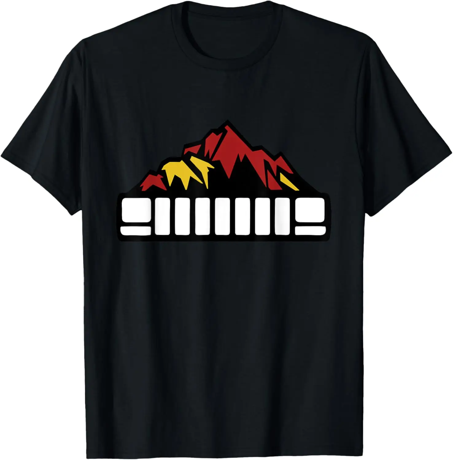 Off road XJ Grill red and gold T-Shirt