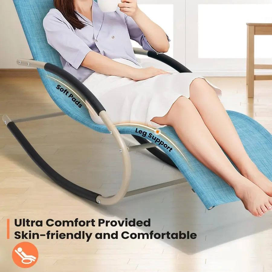 Outdoor Lounger Chair Chaise Lounge Zero Gravity Rocker Patio Lounge Chair Rocking Sunlonger for Sunbathing, Napping for Patio,