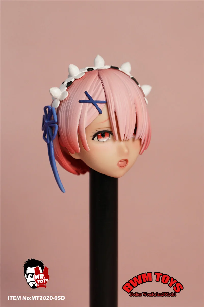 متوفر MR.TOYS MT2020-05 1/6 أنيمي فتاة ريم رام خادمة PVC رئيس نحت نحت نموذج صالح 12 ''أنثى الجندي عمل الشكل الجسم #6