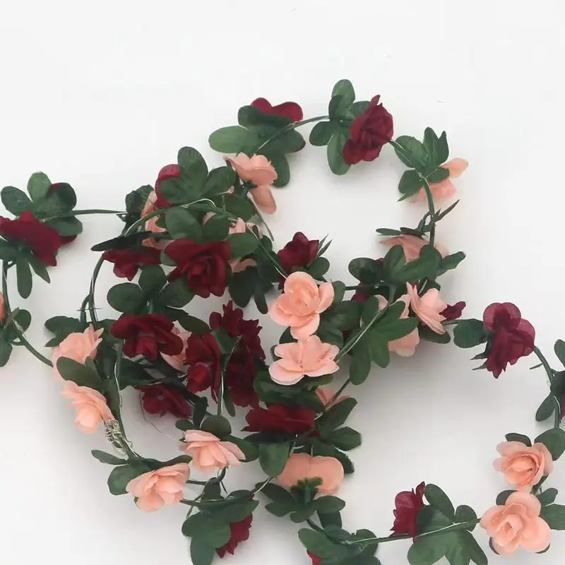 Kunstbloem Roos Garland Bruiloft Festival Huis Kamer Tafel Buiten Muur Kamerdecoratie Tuin Diy Hoge kwaliteit Geschenken Feest