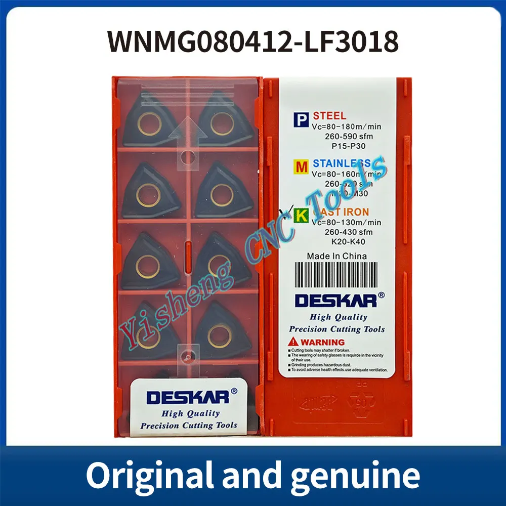 

DESKAR 100% Original WNMG080404 WNMG080412 LF3018 indexable threading carbide insert