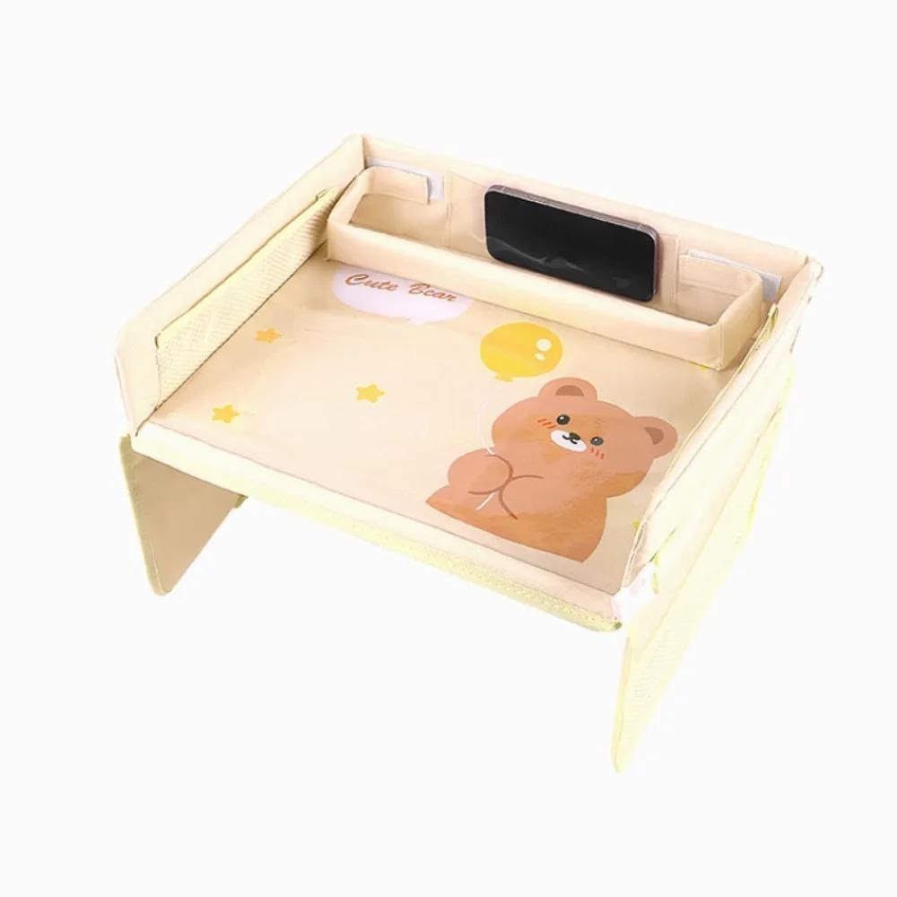 Waterproof Cartoon Baby Car Seat Tray Bear Rabbit Kids Toy Holder Desk PVC Dining Tray Car Tray Table Car Dining Plate