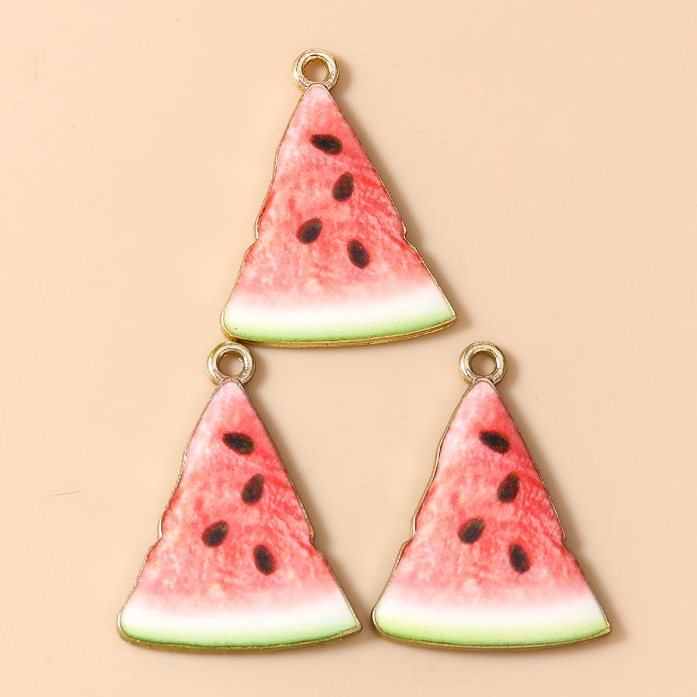 Leslie 20 Stück Charms Frucht Wassermelone Apfel Erdbeere Zitrone Anhänger für DIY-Bastelarbeiten Handgemachter Modeschmuck – Detail 18
