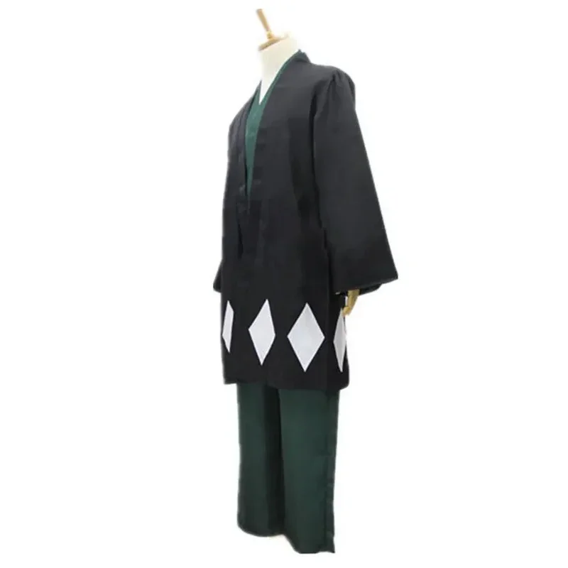 

CyAnime Urahara Kisuke Gotei 13 Cosplay Costume Kimono Halloween For Men Women Full Outfit (Cape&Tops&Pants&Hat)