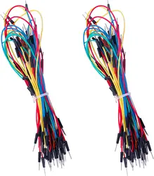 130pcs Solderless Flexible Breadboard Jumper Wires Male to Male Compatible with Arduino Breadboard