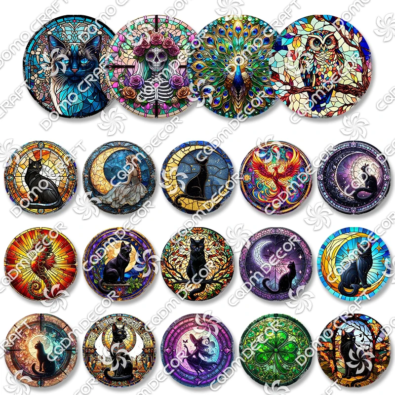 

Retro Animals Round Poster Metal Tin Signs Cat Peafowl Owl Vintage Metal Plate Wall Decor Zoo Club Living Room Home