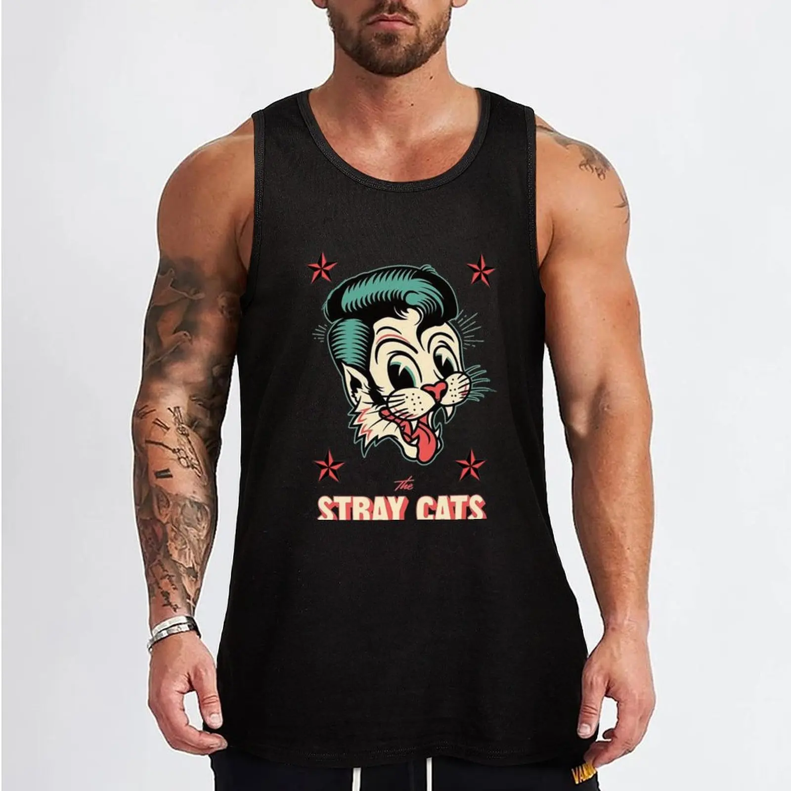 The Stray Cats Tank Top men clothing training weight vest