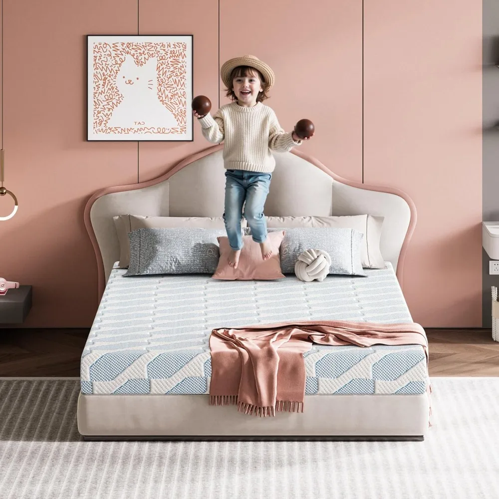 

5 inch Twin Mattress for Kids, Cooling Memory Foam Mattress in a Box for Bunk Bed Trundle Bed Pressure Relief