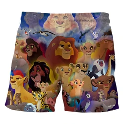 MINISO New Beach Shorts Cartoon Anime The Lion King 3D Print Men Women Fashion Casual Board Shorts Kids Trunks Swimwear Clothing