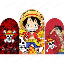 Bandai One Piece Arch Backdrop Birthday Party Decoration For Boys Doublesides Photography Background Polyester Studio Props