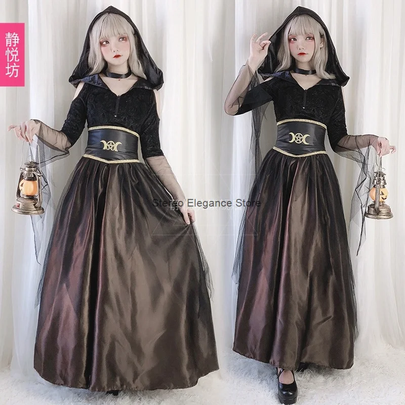 Halloween Adult Costume Female Hell Ghost Performance Costume Death Goddess Witch Costume Vampire Witch Vampire Dress