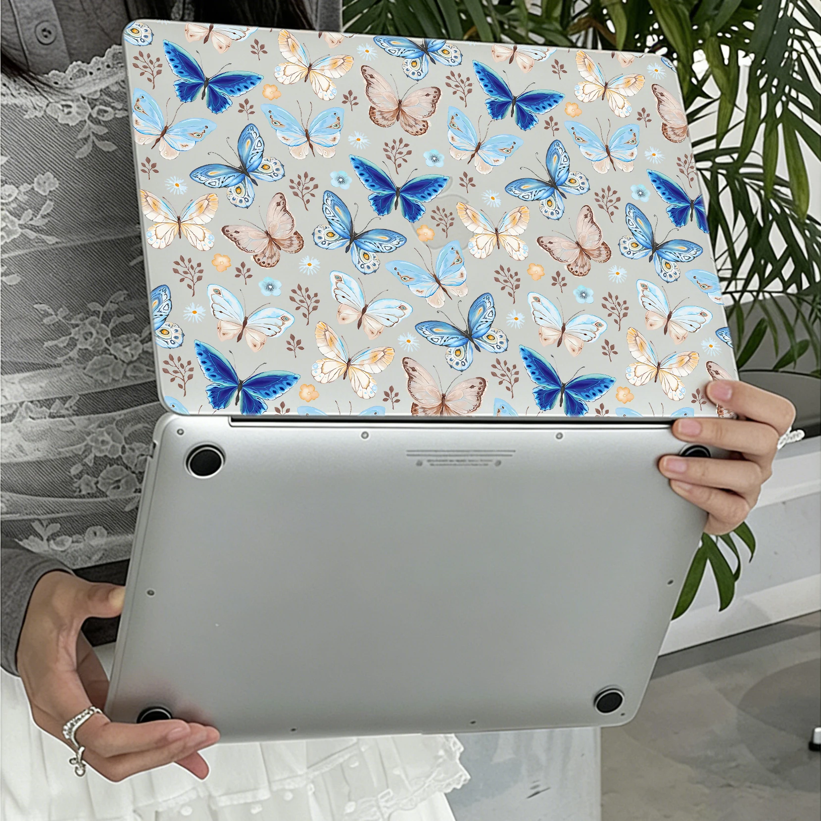 

2025 M5 Laptop Case For MacBook Pro Air 13 15.3 13.6 Case M2 M3 M4 Funda For Macbook Pro 13 14.2 16.2 16 Cover Butterfly