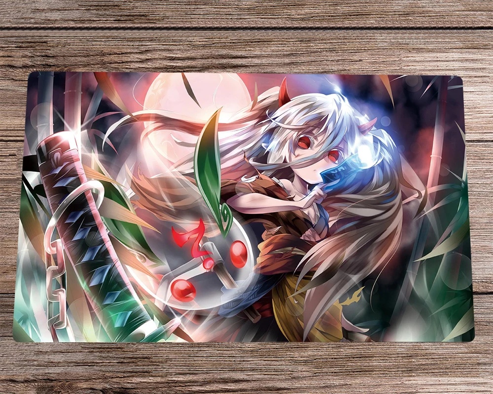 YuGiOh Playmat Ghost Ogre & Snow Rabbit CCG TCG Playmat Trading Card Game Mat & Free Bag Desk Pad Desk Mat Mousepad 60x35cm