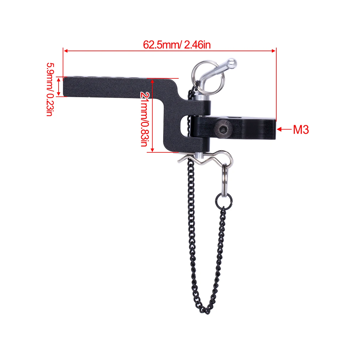 Metal Trailer Chain Tow Hook for 1/10 RC Crawler Axial SCX10 90046 TRX4 TRX6 Redcat RC4WD D90 CC01 Rescue Simulation Accessories