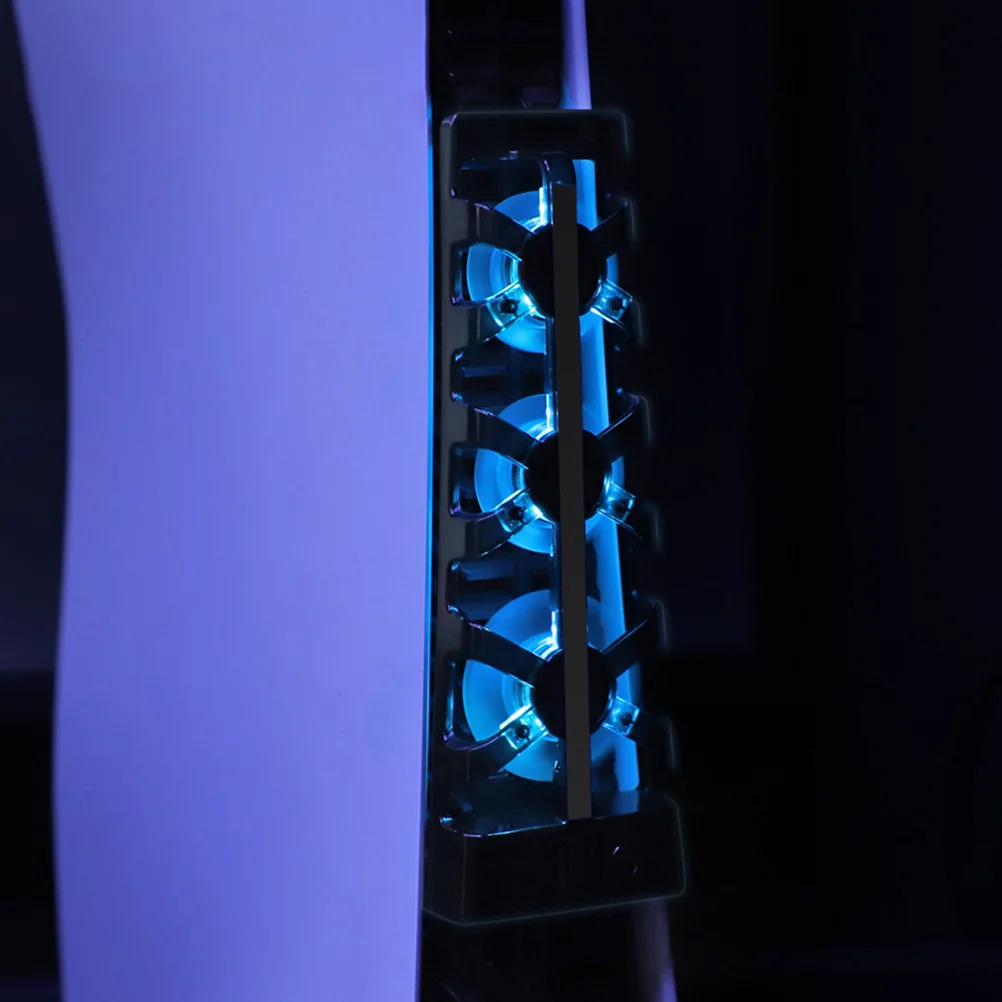 

Cooling Fan For Game Console High-Speed Air Cooling Hub Led Light Temperature Control For Radiator Fan