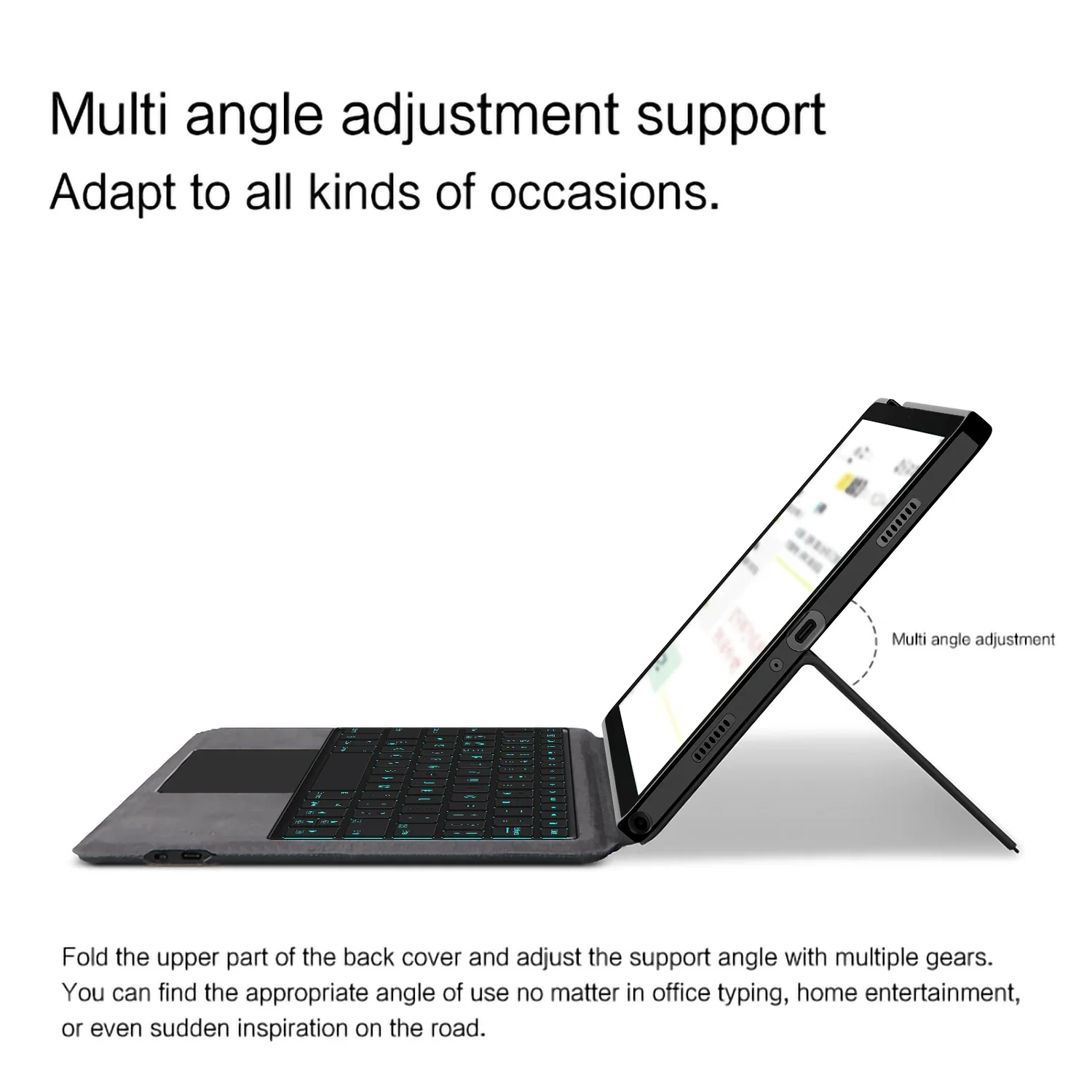 Keyboard Case For Samsung Galaxy Tab A11 Plus 11 inch 2025 SM-X230 X233 Tablet Keyboard Cover for Tab A11+ A9+ 11'' Case Funda - view 4