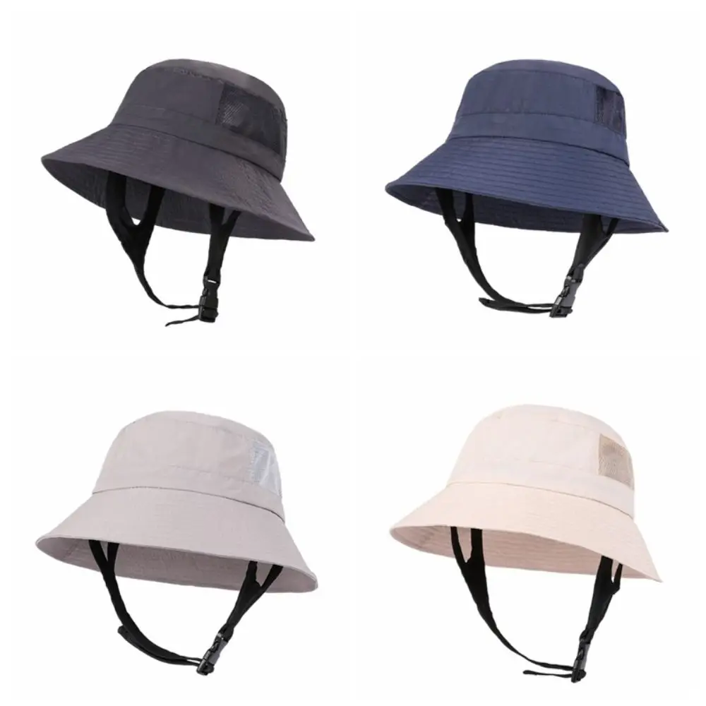 Fisherman's Hat Waterproof Beach Surf Cap Breathable Foldable Fishing Cap with Chin Strap Adjustable Wide Brim Sun Hat Hiking