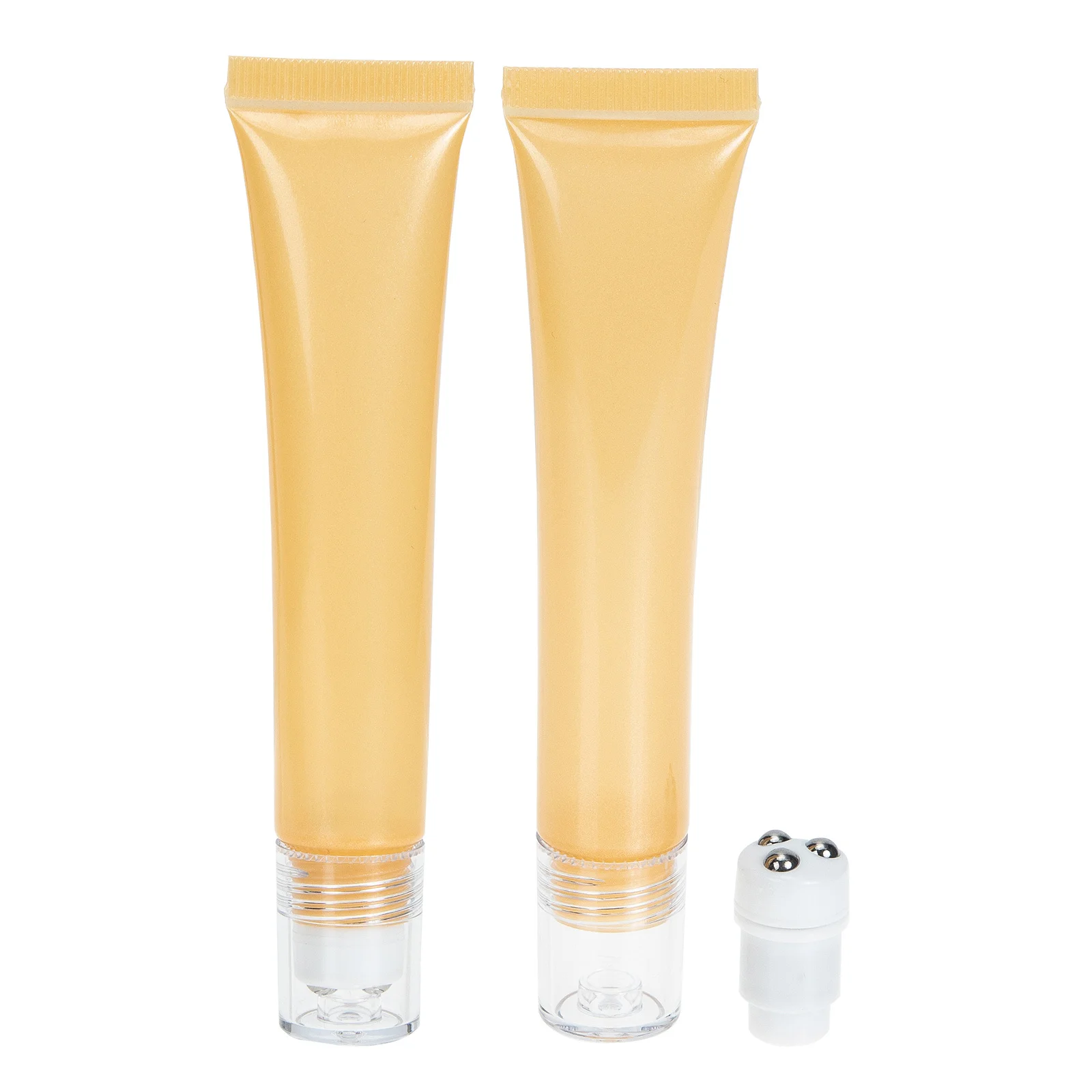 

2pcs 20G Empty Cream Tube Portable Essential Oil Roller Bottle Leak Proof Storage Holder For Travel Face Eye Cream