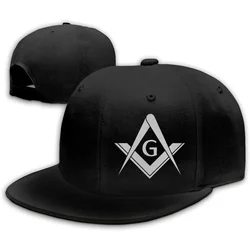 Regulowana czapka z daszkiem Trucker Hat Unisex/Mężczyźni/Kobiety - Logo Freemason Square i Compass 1, czarny