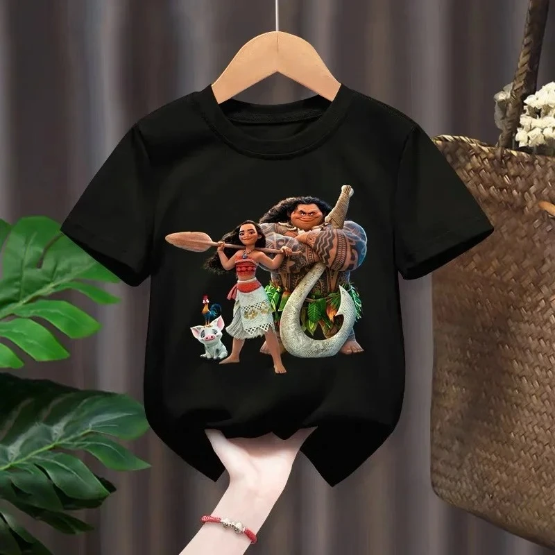 موانا جديد الفتيات تي شيرت الصيف الاطفال الكرتون تي شيرت ملابس بأكمام قصيرة تيز بلايز الأطفال موضة بلايز عادية 1-14 Y