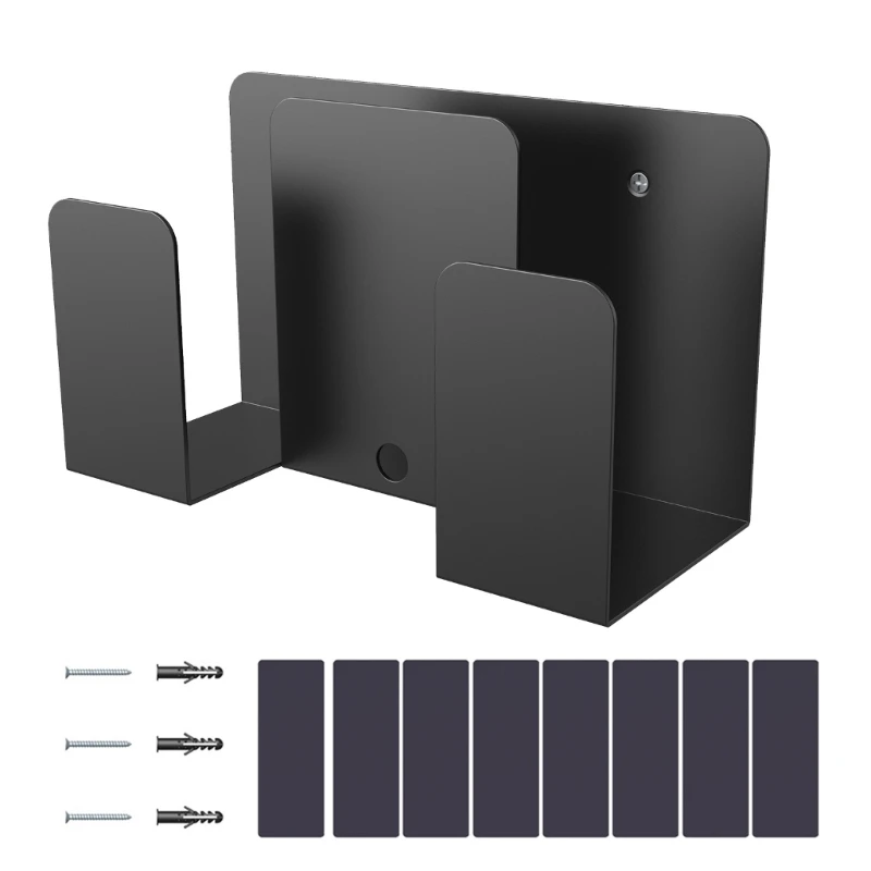 Space Saving Wall Shelf Metal Wall Support Organizers Stand with Protective Pad for Laptop and Tablet