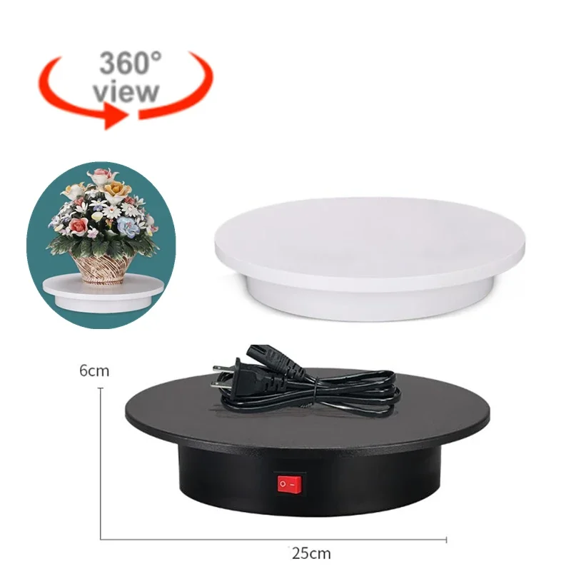 

360 Degree Electric Rotating Photography Turntable Display Stand for Jewelry Product Display 3D Scan Pan