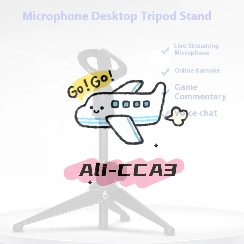 1 قطعة حامل طاولة صغير محمول حامل ميكروفون عالمي سطح المكتب ترايبود قابل للتعديل هيئة التصنيع العسكري حامل قصاصة قوس خفيف الوزن