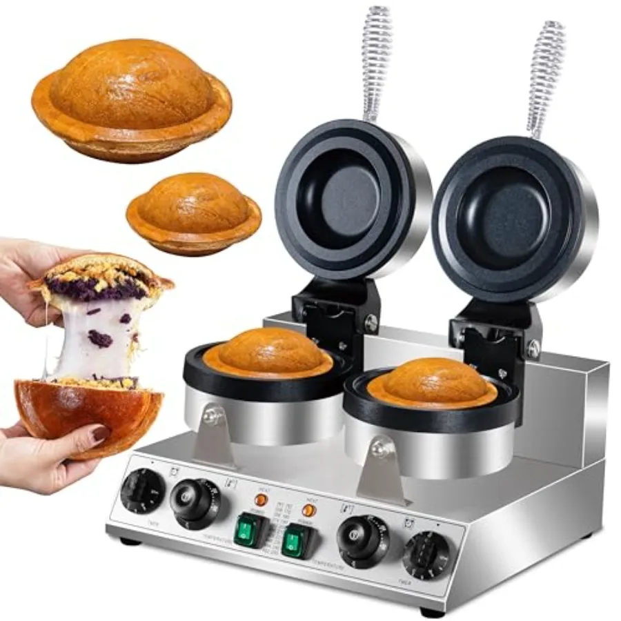 

Аппарат для приготовления мороженого-бургеров, двойная вафельница-УФО с начинкой из мороженого, антипригарный пресс для панини, сэндвич-гриль, 2600 Вт, аппарат для приготовления джелато