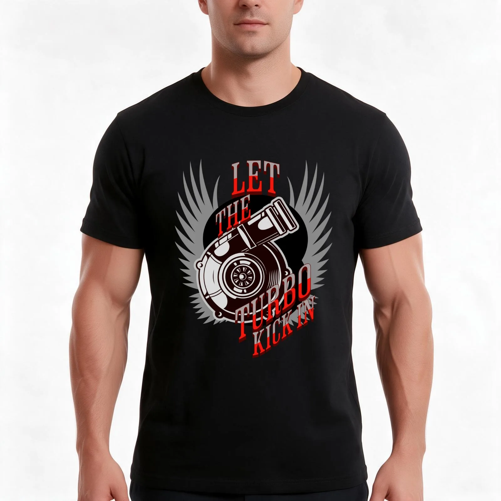 Let The Turbo Kick In Spooling Twin Turbo Boosted Turbocharged Boost T-Shirt Summer Casual Cotton Tee Vintage Graphic Print