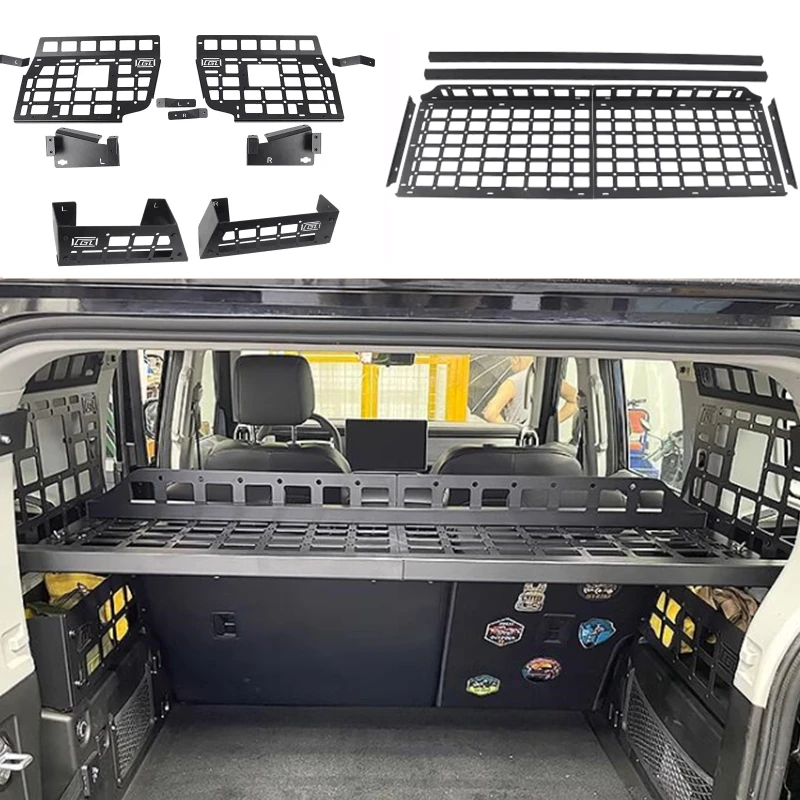 

For Jetour Traveller T2 2023 2024 Modular Storage Molle Panel Cargo Rack Rear Trunk Shelf Storage Bracket Luggage Rack