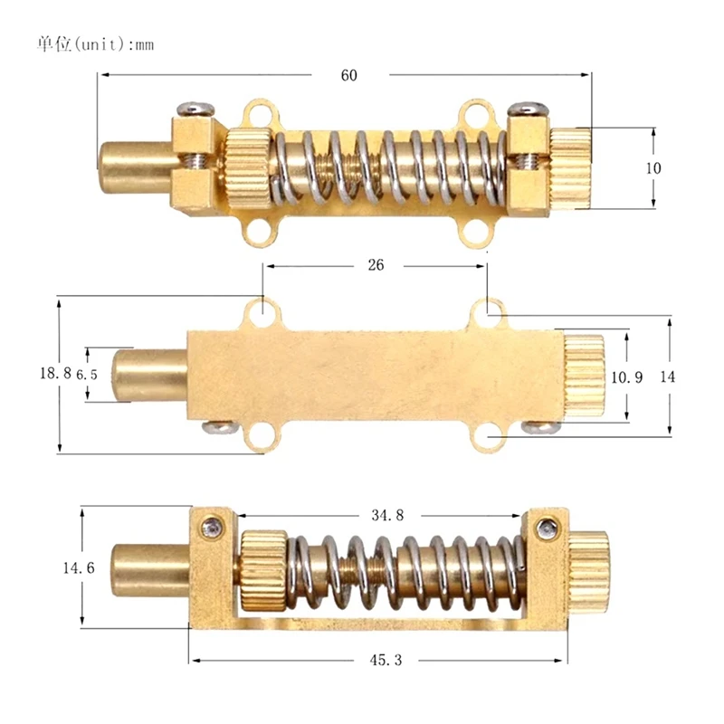 Brass Tremolo Stabilizer Guitar Tremolo Stopper Stabilizing Device Kit For Electric Guitars Replacement