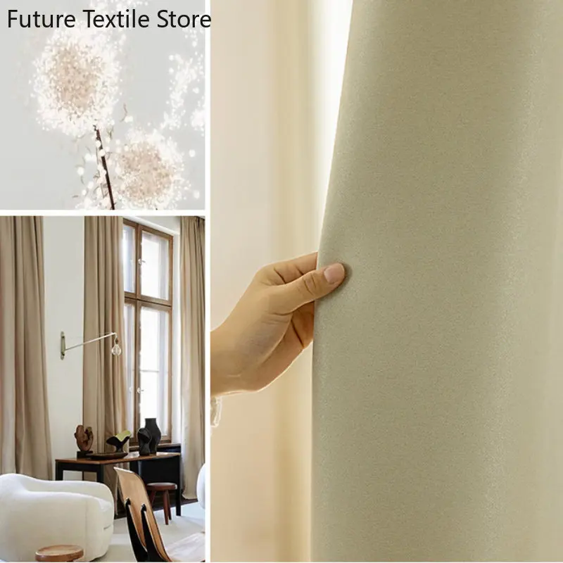 

Blackout bedroom full shade thickened modern minimalist popular living room sunshade Curtains for Living dining room bedroom