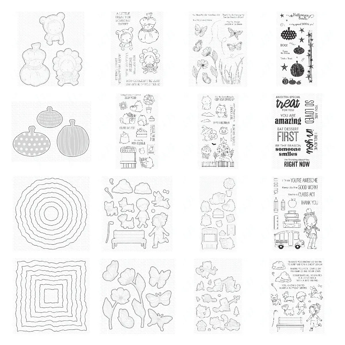 

Halloween Sentiment Stamps and Dies New Arrival Scrapbooking Diary Decoration Stencil Embossing Template DIY Albums Handmade